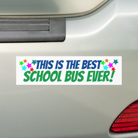 Dit is de beste schoolbus ooit! Bus Stap Signage Bumpersticker (Op auto)