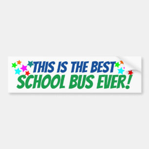 Dit is de beste schoolbus ooit! Bus Stap Signage Bumpersticker