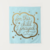 Dit is de Bijbeltekst uit 1 Samuel 1:27 Wandkleed (Voorkant)