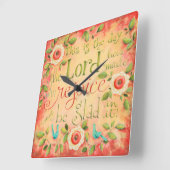 Dit is de dag dat de bijbelse vierkante klok (Hoek)