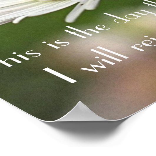 Dit is de dag dat de Heer een bijbelversum heeft g Poster (Hoek)