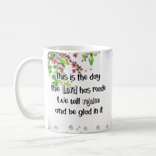 Dit is de dag dat de Heer heeft gemaakt koffiekopj Koffiemok (Links)