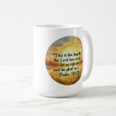 Dit is de dag dat de Heer Psalm 118 heeft gemaakt Koffiemok (Voorkant rechts)