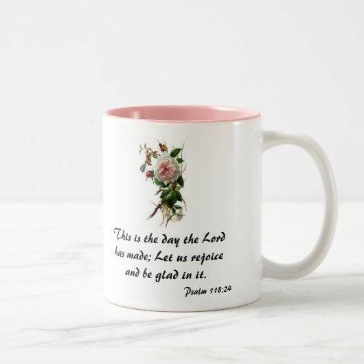 Dit is de dag dat de Heer... Tweekleurige Koffiemok (Rechts)