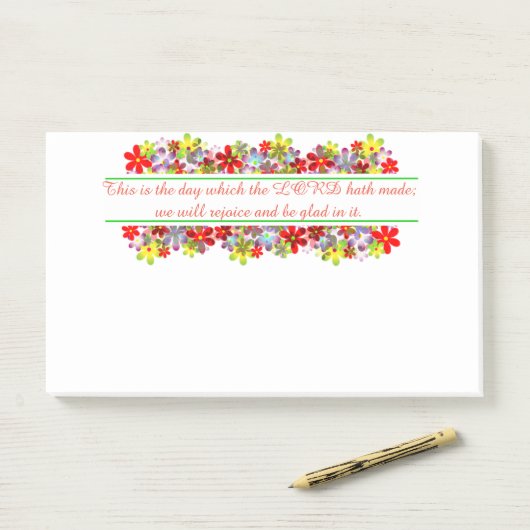 Dit is de dag die de Heer heeft gemaakt Post-it® Notes (Op bureau)