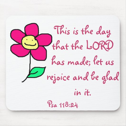Dit is de dag die de LORD heeft gemaakt; laten we Muismat (Voorkant)