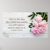 DIT IS DE DAG Pioenrozen Christelijk Lijst Art TV Poster (Voorkant)