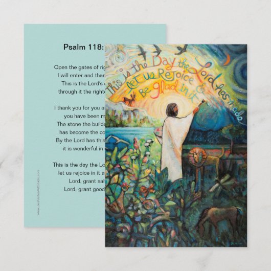 Dit is de Dag, Psalm 118 gebedskaart (Voorkant / Achterkant)