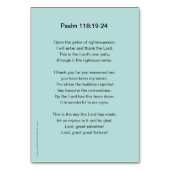 Dit is de Dag, Psalm 118 gebedskaart Kaart (Achterkant)