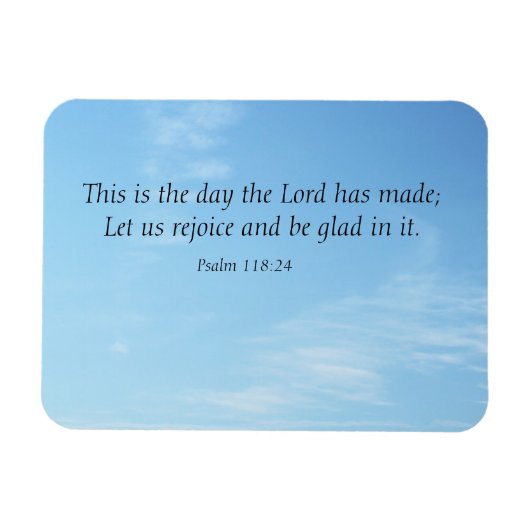 Dit is de dag Scripture Premium Magnet Magneet (Horizontaal)