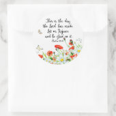 Dit is de Dag van de Heer Ronde Sticker (Tas)