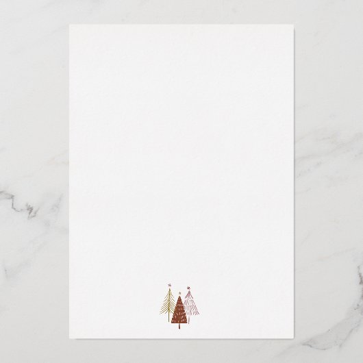 Dit is de feestelijke foto van het seizoen Modern  Folie Feestdagenkaart (Achterkant)