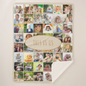 Dit is de Foto Collage  Crème van 40 Afbeelding va Sherpa Deken (Voorkant)