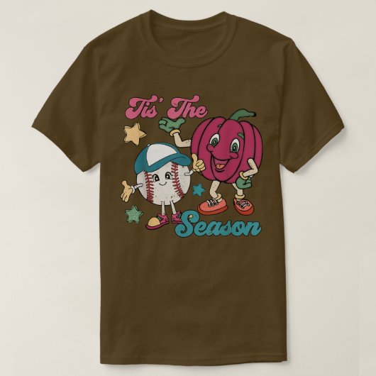 Dit is de Herfst van de honkbalpompoen van het sei T-shirt (Design voorkant)