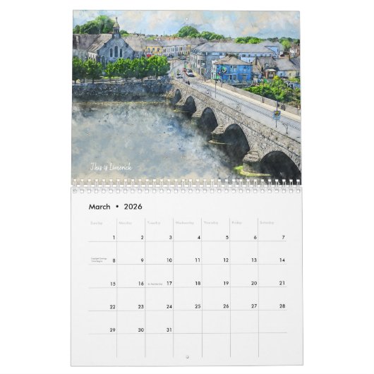 Dit is de Ierse kalender (Mar 2026)