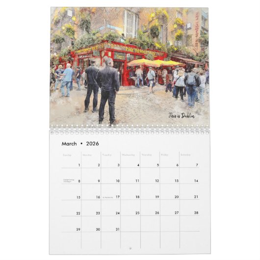 Dit is de Ierse kalender (Mar 2026)