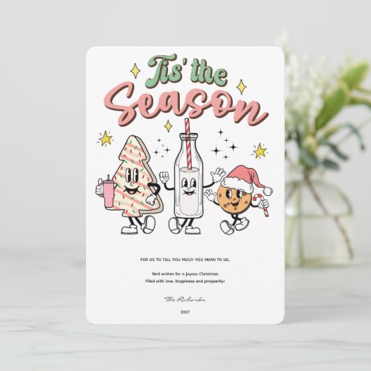 Dit is de kerst van het seizoen feestdagenkaart (Staand voorkant)