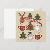 Dit is de kerstboom Santa Latte Xmas Feestdagenkaart (Voorkant / Achterkant)
