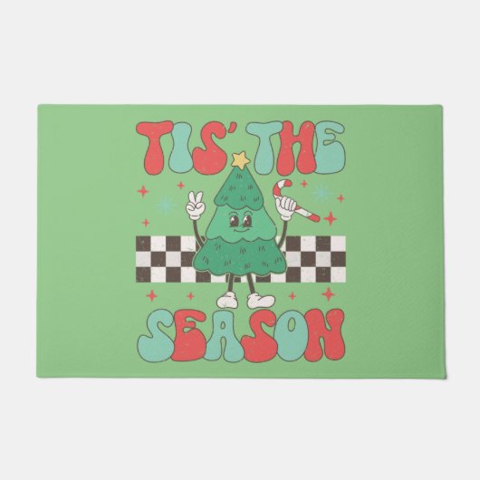 Dit is de kerstboomkwekerij met de seizoensbomen d deurmat (Voorkant)