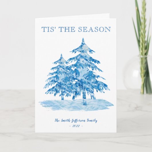 Dit is de kerstboomvakantie voor de seizoensschild kaart (Voorkant)
