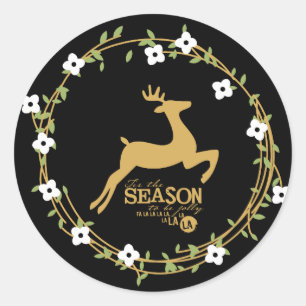 Dit is de kerstfeestdag-Sticker voor de seizoenen Ronde Sticker