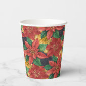 Dit is de kerstfeestdag van de Season Poinsettia Papieren Bekers (Achterkant)