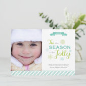 Dit is de kerstfoto van het seizoen Vlat Kaart (Staand voorkant)