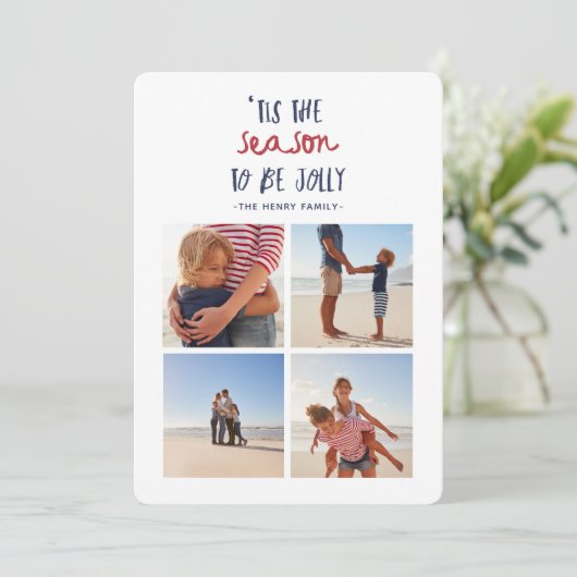 'Dit is de kerstkaart van seizoen vier (Staand voorkant)