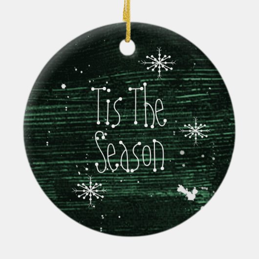 Dit is de kerstkerstsieraad. keramisch ornament (Achterkant)