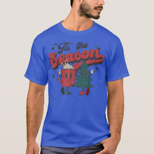 Dit is de kerstretro-warme chocolademelk van de se t-shirt
