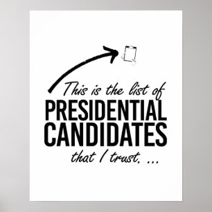Dit is de lijst van kandidaten die ik vertrouw - - poster