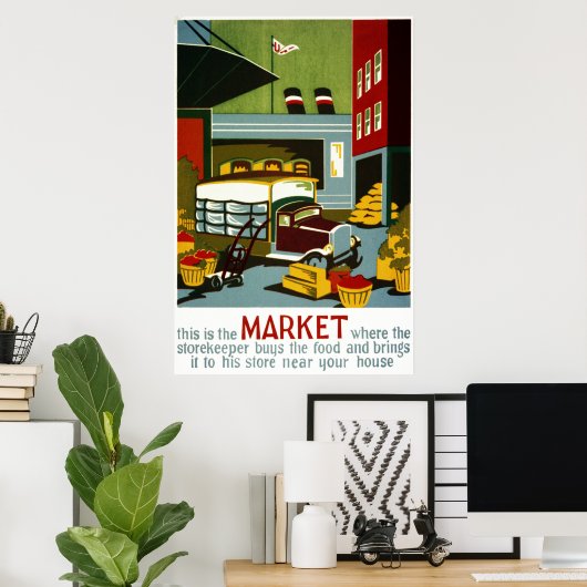 Dit is de markt poster (Thuiskantoor)
