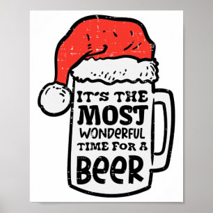 Dit is de meest wonderbaarlijke tijd leuk kerstman poster