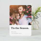 Dit is de moderne fotokaart van het seizoen feestdagenkaart (Staand voorkant)