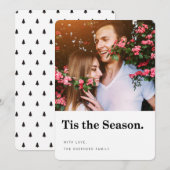 Dit is de moderne fotokaart van het seizoen feestdagenkaart (Voorkant / Achterkant)