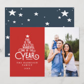 Dit is de mooiste tijd van de jaarfoto feestdagenkaart (Voorkant / Achterkant)