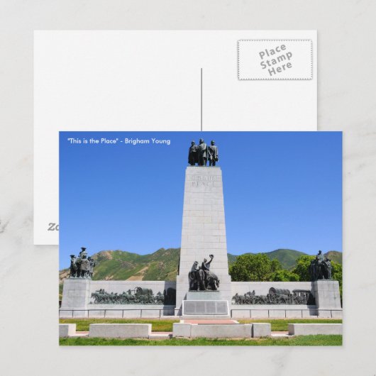 "Dit is de plek" Monument - Utah Briefkaart (Voorkant / Achterkant)