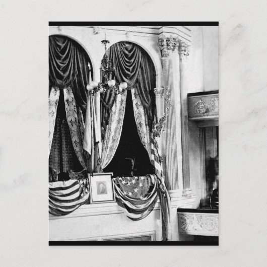 Dit is de privédoos in Ford's theater, Washing Briefkaart (Voorkant)