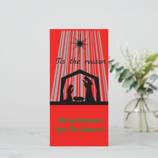 Dit is de reden feestdagenkaart (Staand voorkant)