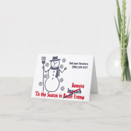 Dit is de reden om te beletten Trump-sneeuwvlok te Feestdagen Kaart