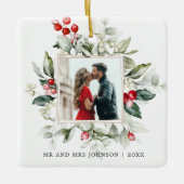 Dit is de reden om te trouwen | Eerste kerstfoto Keramisch Ornament (Voorkant)