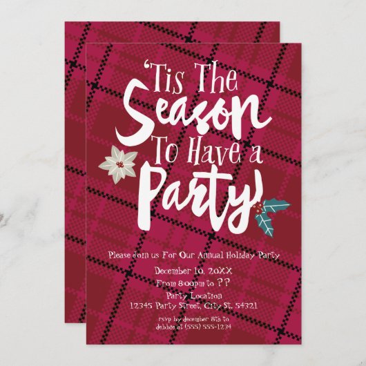 Dit is de reden voor een feestelijke uitnodiging (Voorkant / Achterkant)