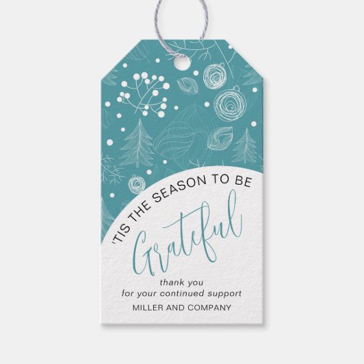 'Dit is de reden waarom we dankbaar zijn voor zake Cadeaulabel (Voorkant)