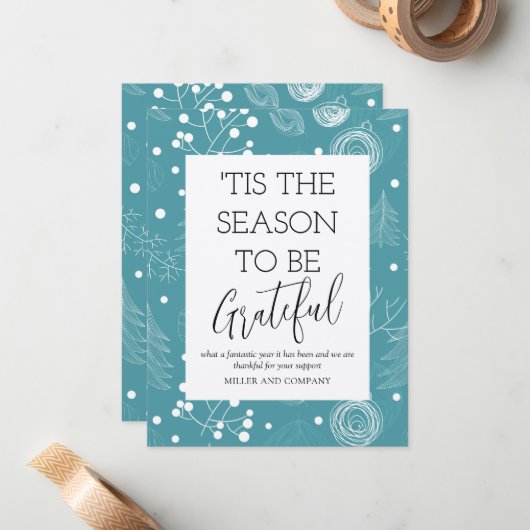 'Dit is de reden waarom we dankbaar zijn voor zake Notitiekaartje (Voorkant / Achterkant in situ)