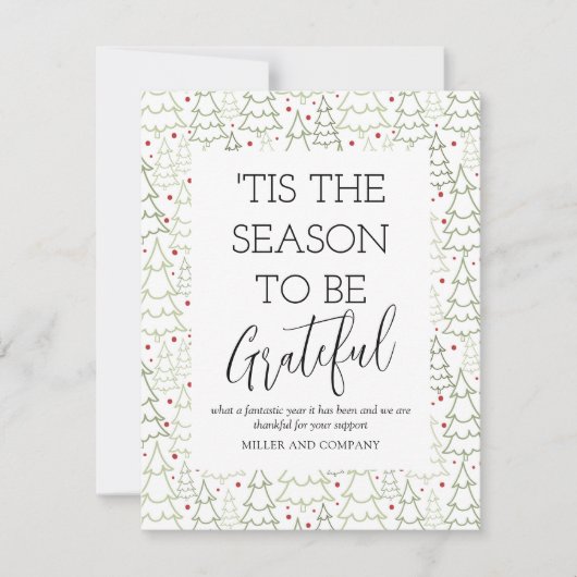 'Dit is de reden waarom we dankbaar zijn voor zake Notitiekaartje (Voorkant)