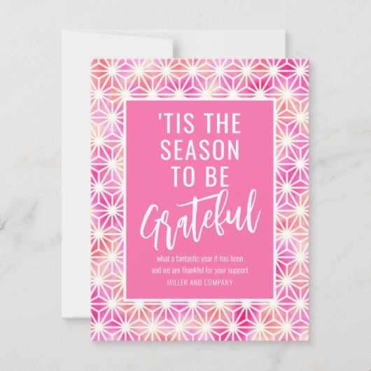 'Dit is de reden waarom we dankbaar zijn voor zake Notitiekaartje (Voorkant)