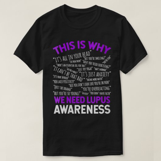 Dit is de reden waarom we Lupus Bewustheid VNeck n T-shirt (Design voorkant)