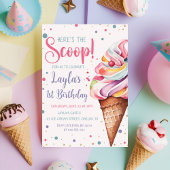 Dit is de Scoop Ice Cream 1st Birthday Kaart