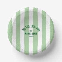 Dit is de SeaSon Custom Beach Christmas Green Stri Papieren Kommen