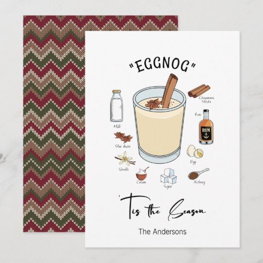 Dit is de season Eggnog Holiday Kaart (Voorkant / Achterkant)